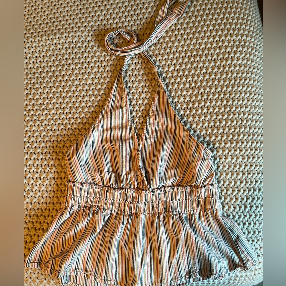 Halter top- multicolor stripes / size M / American Eagle